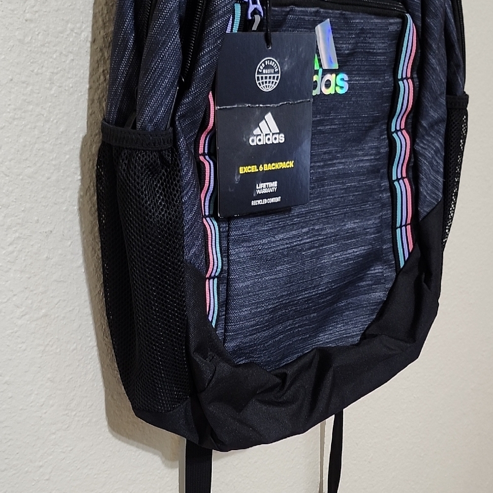 Adidas Black and Gray Sporty Backpack - Picture 6 of 10
